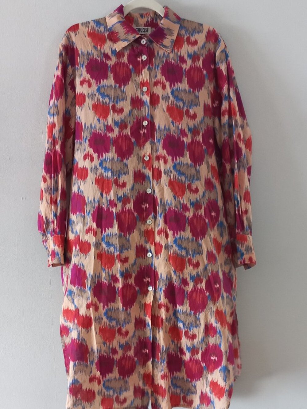 ITALICISE colourful patterned thin cotton shirt dress